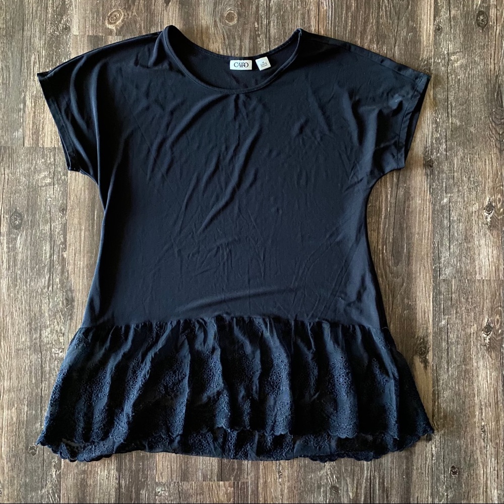 CATO Dressy Silk Lace Blouse